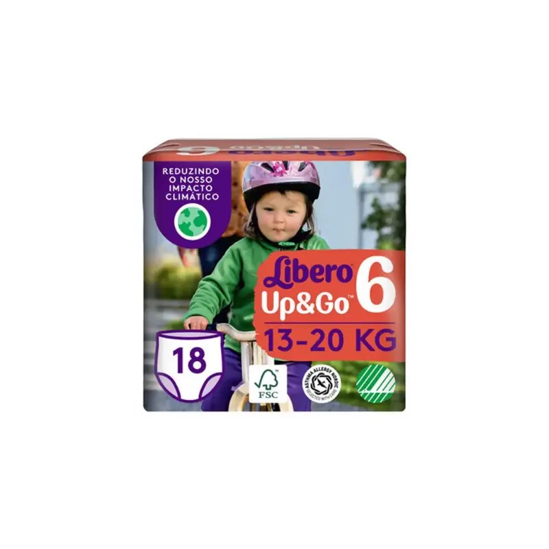 Libero Up & Go Fraldas Tamanho 6 x18