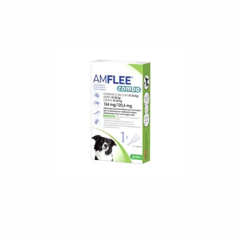 Amflee Combo 3 Pipetas Cão 10-20kg
