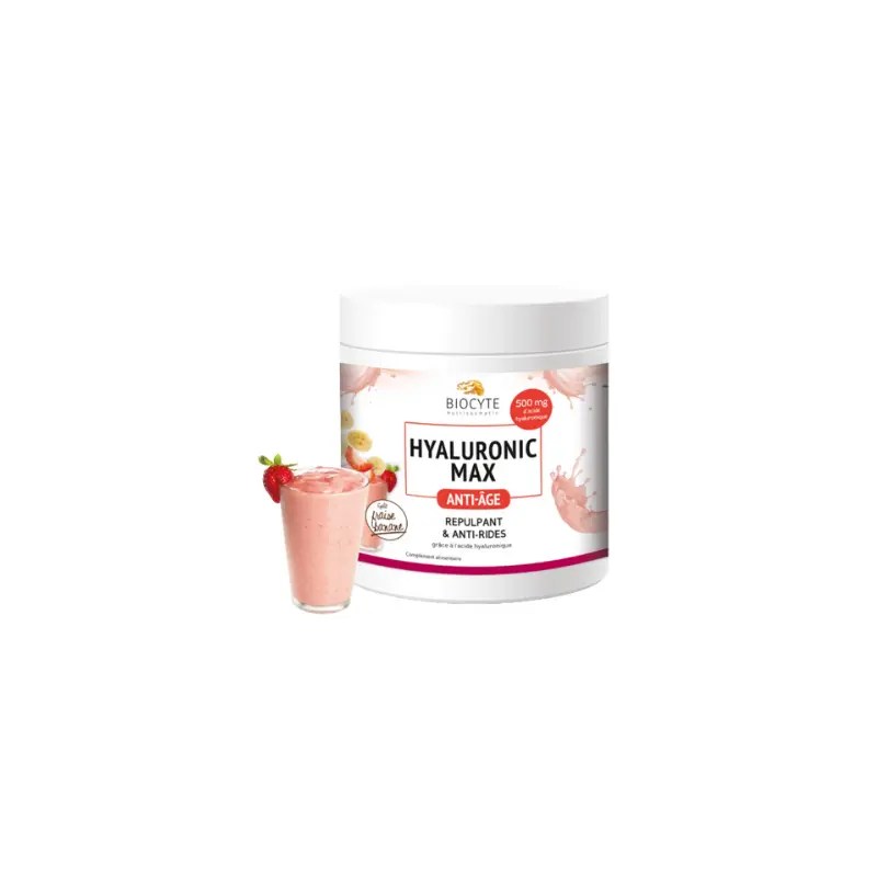 Biocyte Hyaluronic Max Morango e Banana 280gr Pó Solúvel