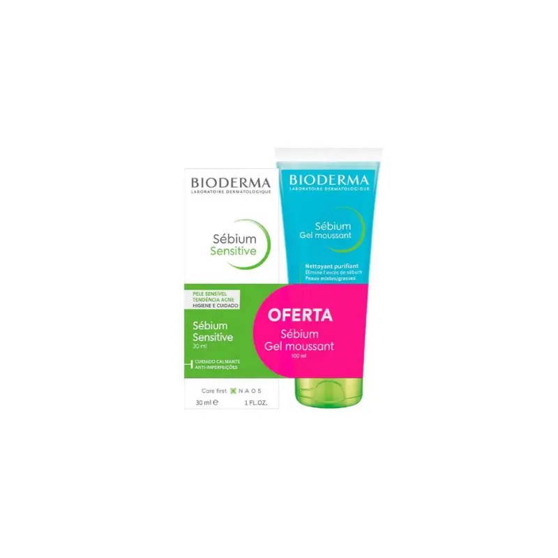 Bioderma Sébium Sensitive 30ml + Sébium Gel Moussant 100ml