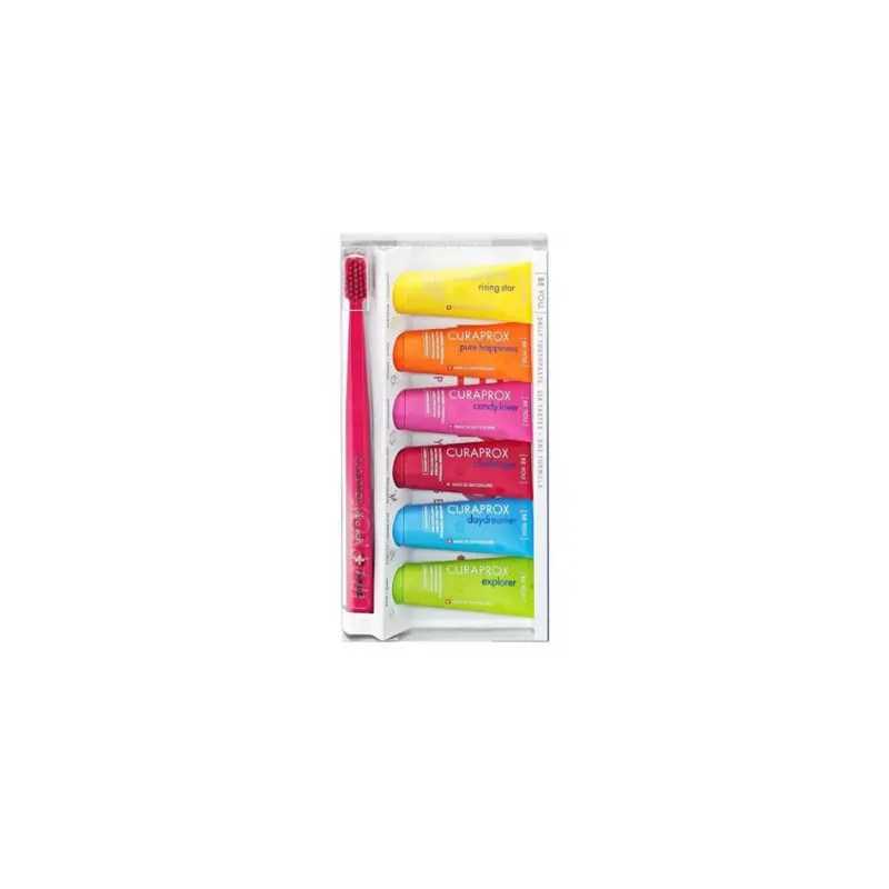 Curaprox Kit Be Pasta Dentífrica x6 + Escova de Dentes