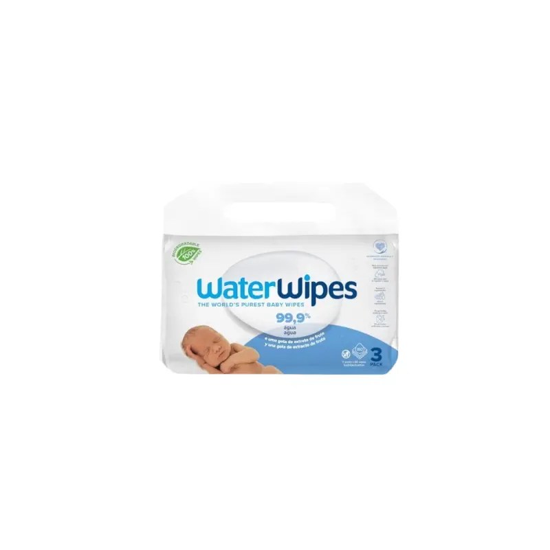 Waterwipes Toalhitas Bebe X60 X3