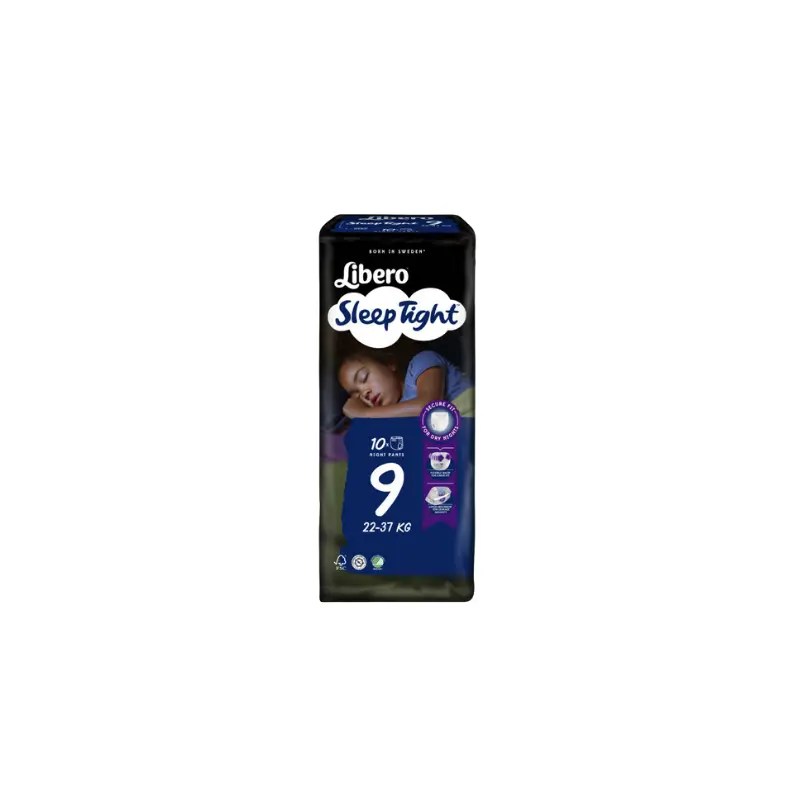 Libero Sleep Tight Cuecas Absorventes T9 (22-37Kg) x 10 unidades