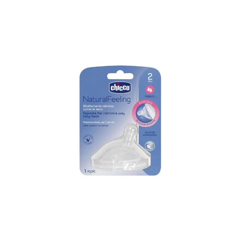 Chicco Tetina Natural Feeling  2M+ Fluxo Médio