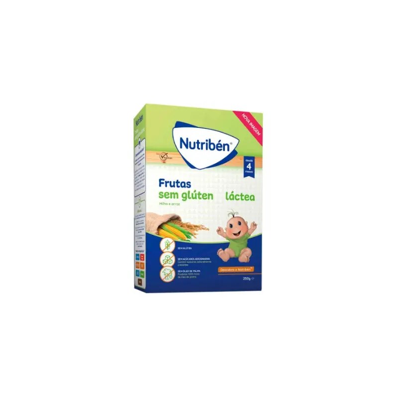 Nutribén Farinha láctea sem glúten, Saco 250g 4M+