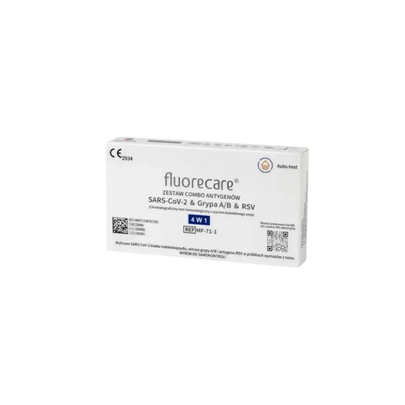 Fluorecare AutoTeste Combinado Antigénio Gripe A, Gripe B , COVID e VSR
