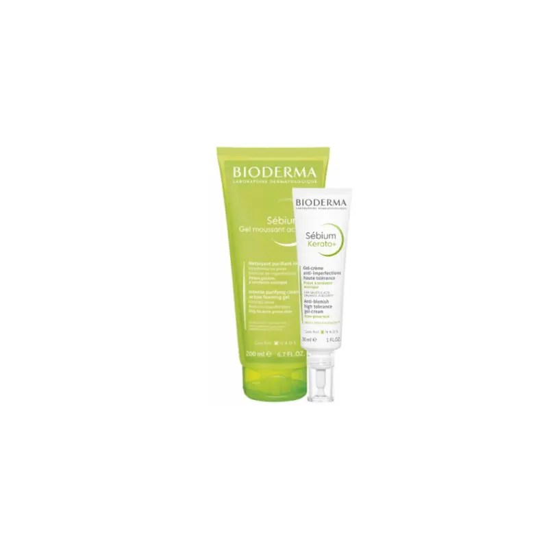 Bioderma Sébium Kerato 30ml + Bioderma Sébium Gel Moussant Actif 200ml