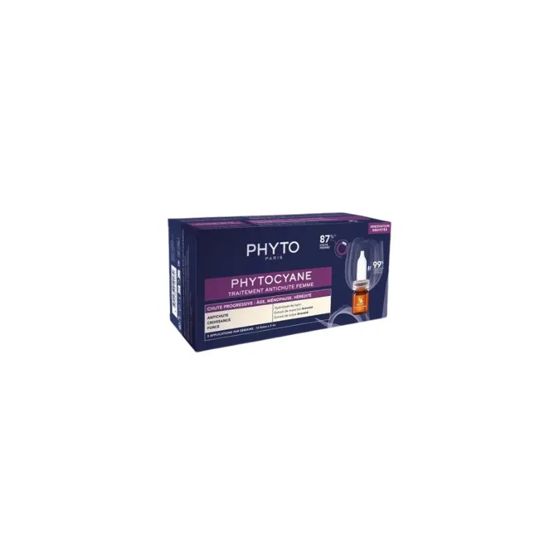 Phyto Phytocyane Cuidado Antiqueda Progressiva Mulher x 12 ampolas