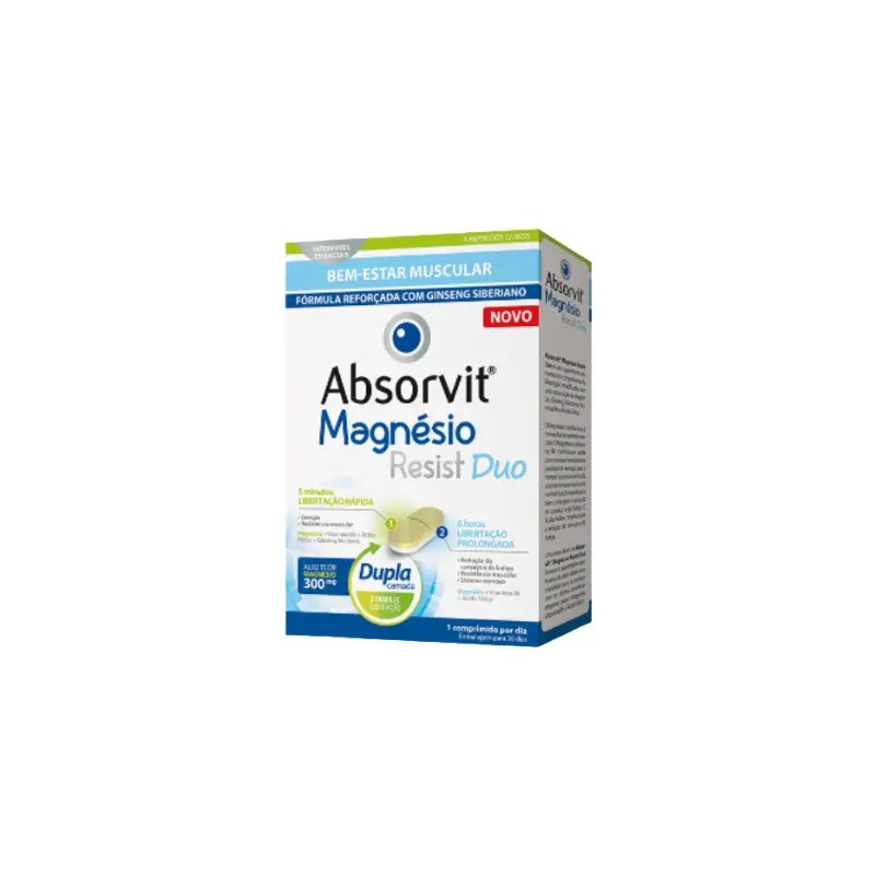 Absorvit Magnésio Resist Duo 30 Comprimidos