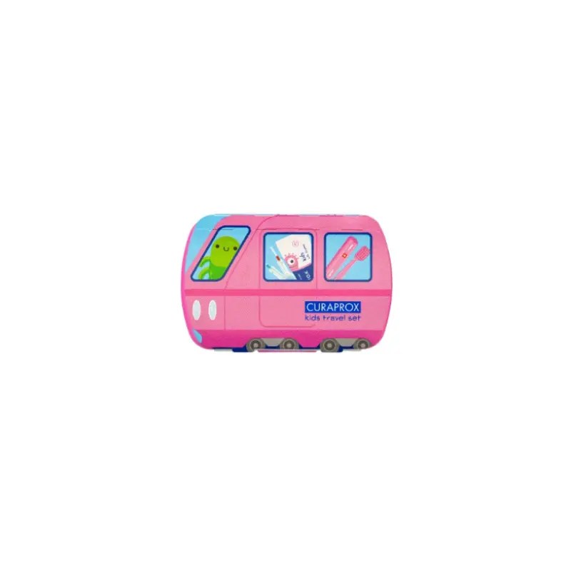 Curaprox Kids Kit Viagem Rosa