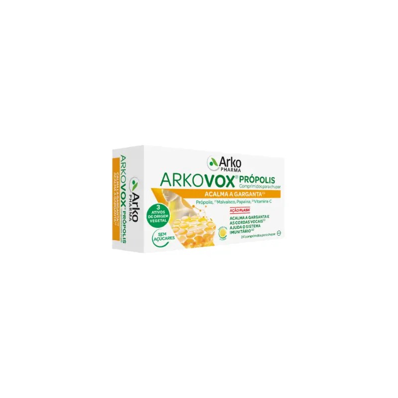 Arkovox® Própolis + Vit C – Mel/Limão 24 Comp.