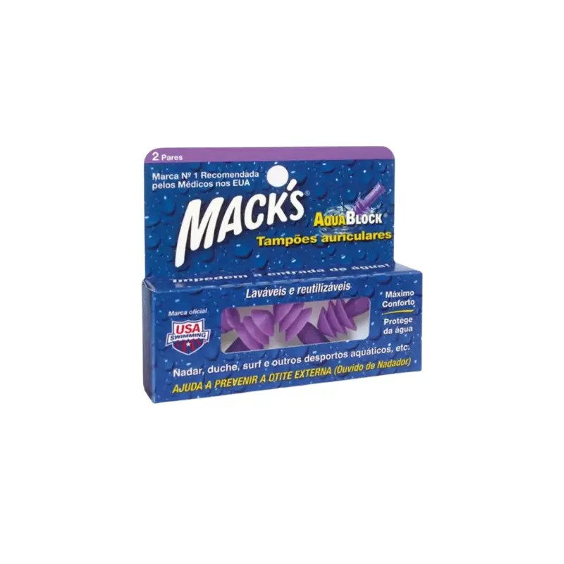 Mack’s Aquablock Tampão Auricular Silicone x4