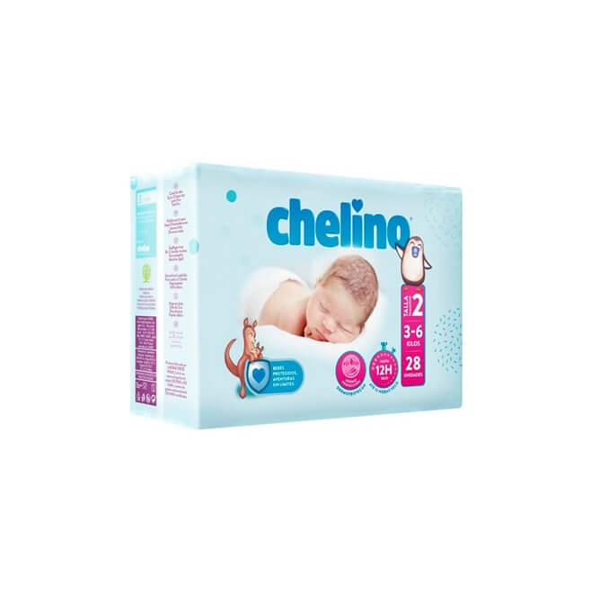 PAÑAL INFANTIL CHELINO TALLA 2 3 – 6 KG 28 PAÑALES
