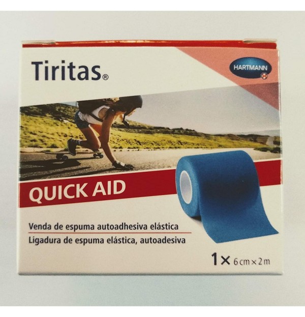TIRITAS QUICK AID APOSITO ADHESIVO COLOR AZUL 6 CM X 2 M 1 U
