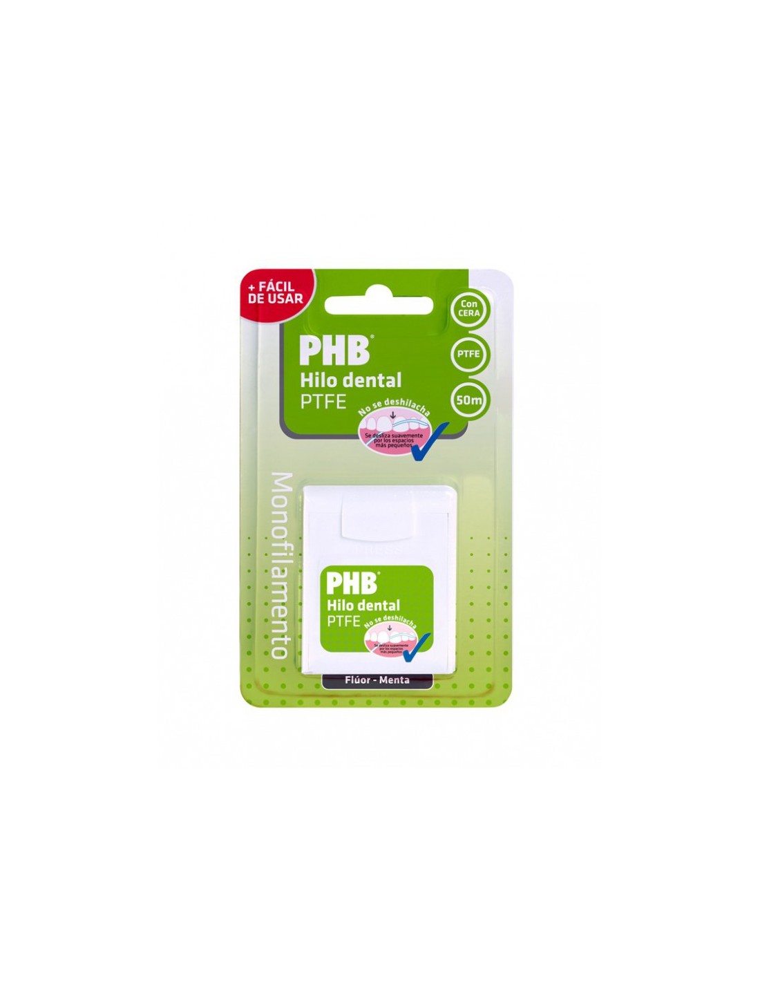 PHB FLUOR Y MENTA HILO DENTAL PTFE 50 M