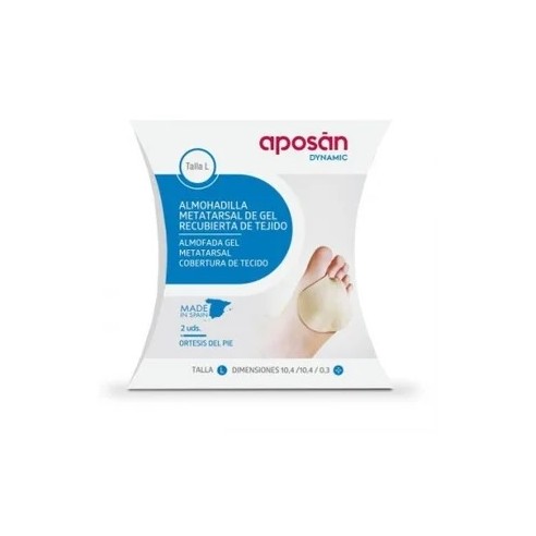 ALMOHADILLA METATARSAL GEL RECUBIERTA TEJIDO APOSAN DYNAMIC 2 UNIDADES TALLA L