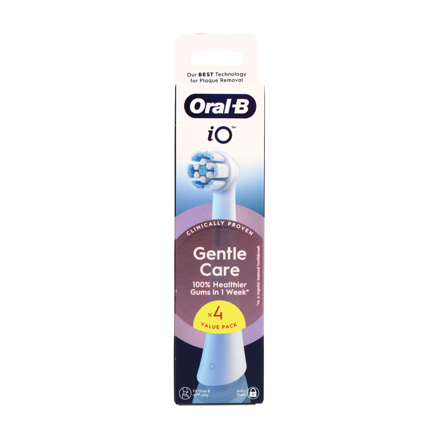 CEPILLO DENTAL ELECTRICO RECAMBIO ORAL-B REC IO GENTLE CARE 4 CABEZALES COLOR BLANCO