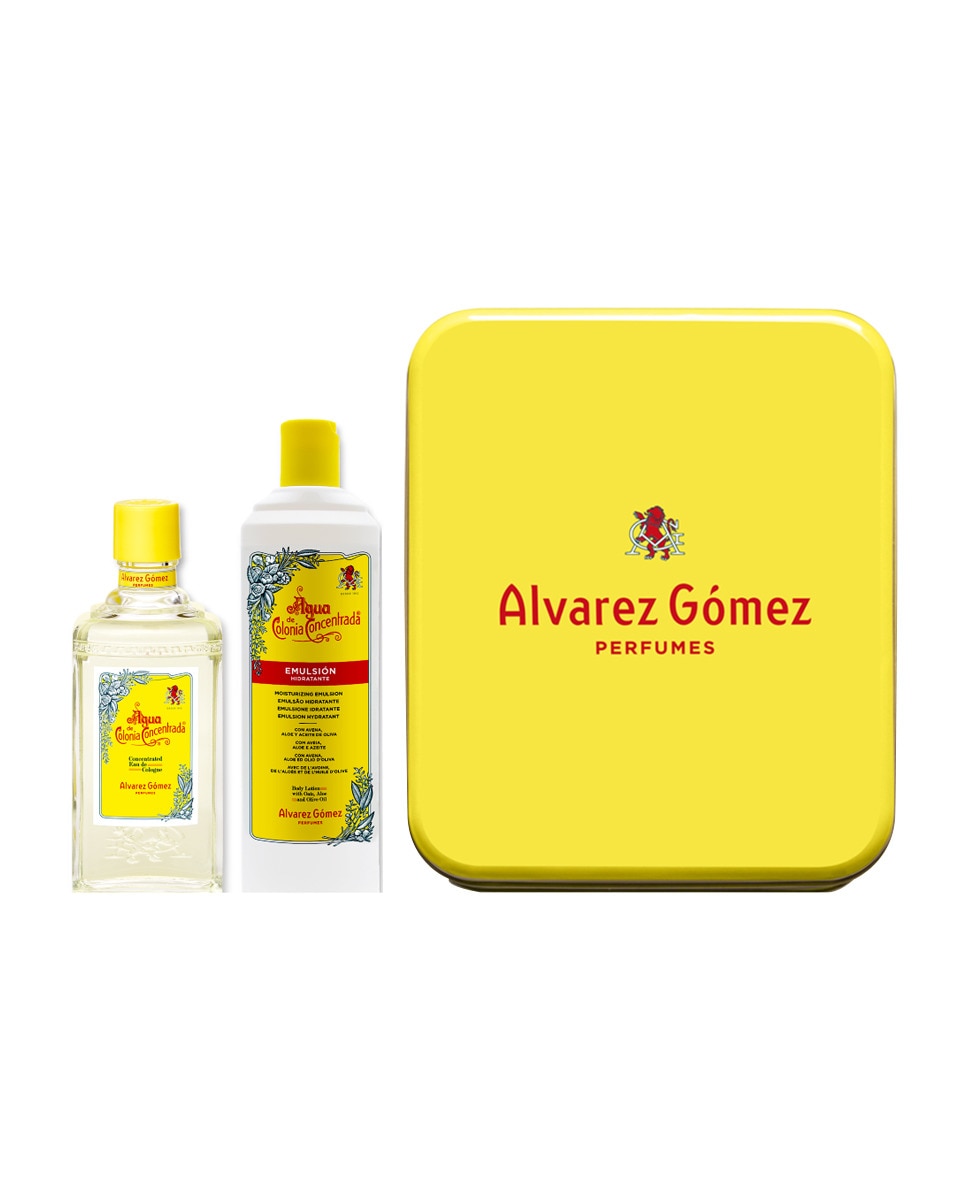 ESTUCHE DUPLO ALVAREZ GOMEZ PERFUMES 1 ENVASE AGUA DE COLONIA CONCENTRADA 80 ML + 1 DEO ROLL ON 75 M