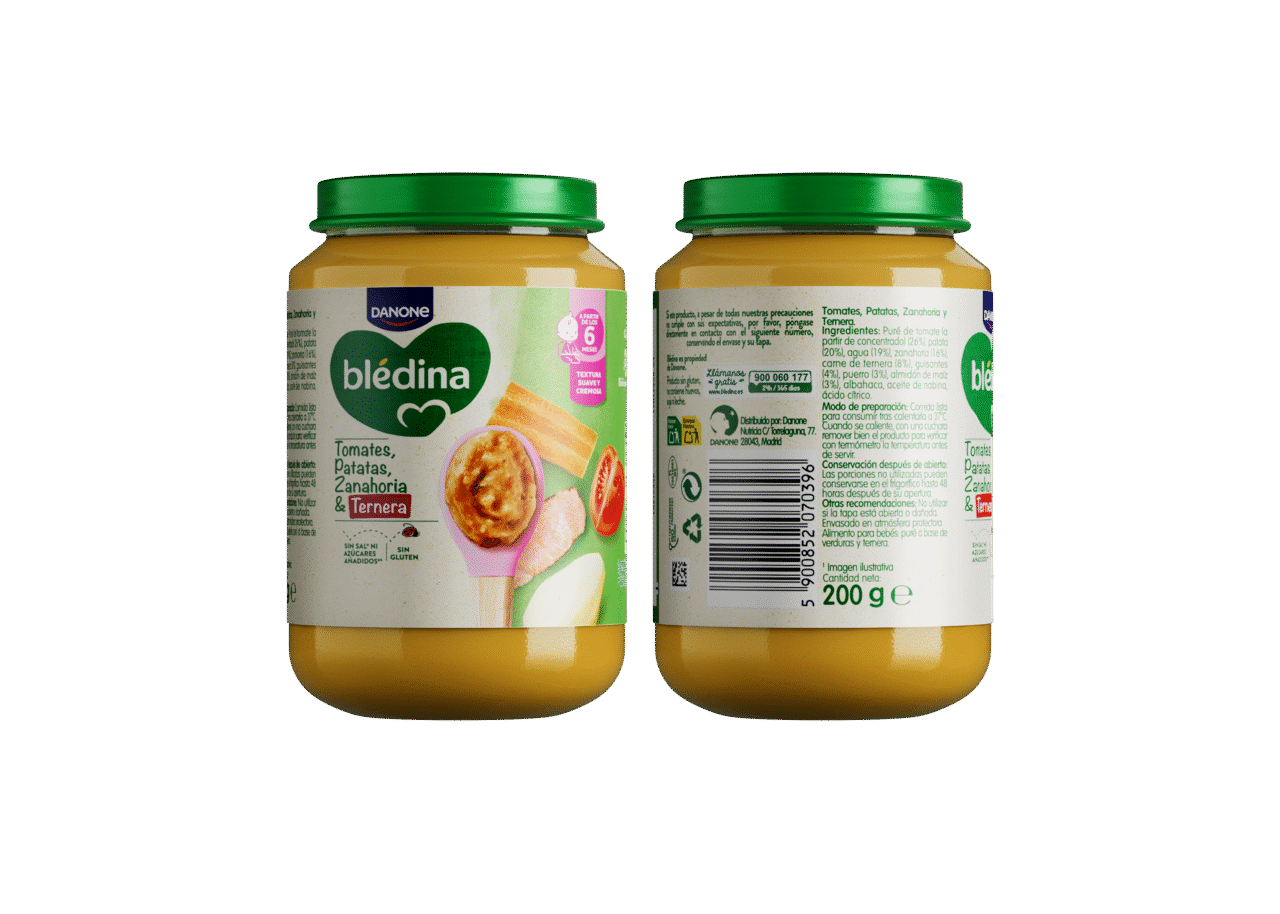 BLEDINA TARRITO TOMATES PATATAS ZANAHORIA Y TERNERA 1 TARRO 200 G