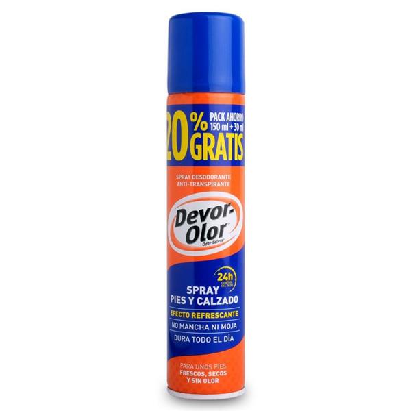 DEVOR OLOR DESODORANTE ANTITRASP PIES Y CALZADO 1 SPRAY 180 ML