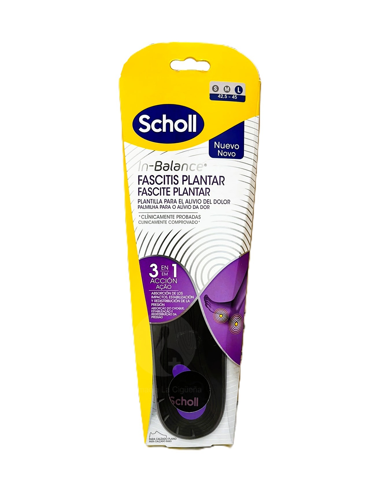 DR SCHOLL PLANTILLA IN-BALANCE FASCITIS PLANTAR T. L
