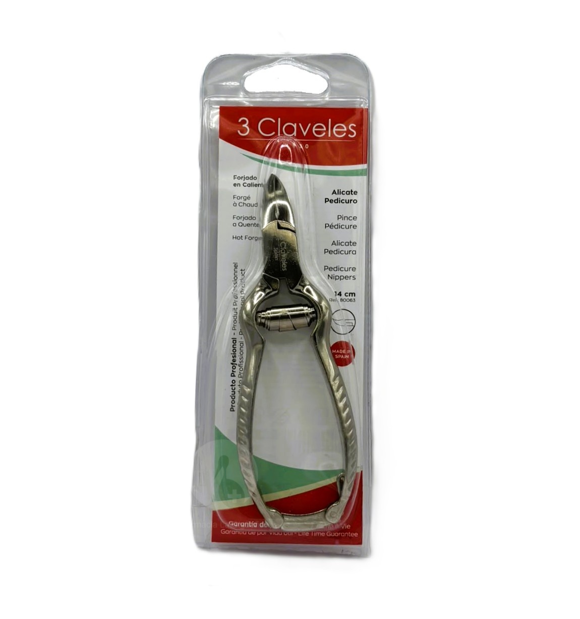 3 CLAVELES ALICATE PEDICURA 14CM