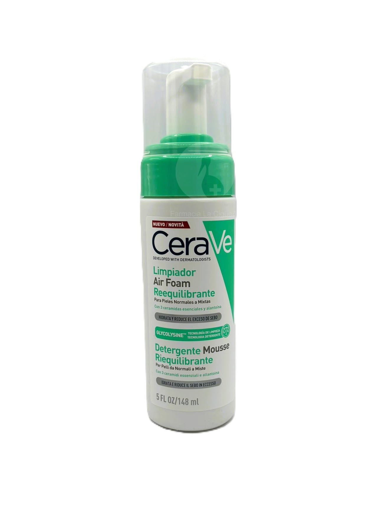 CERAVE AIR FOAM LIMPIADOR REEQUILIBRANTE 148ML