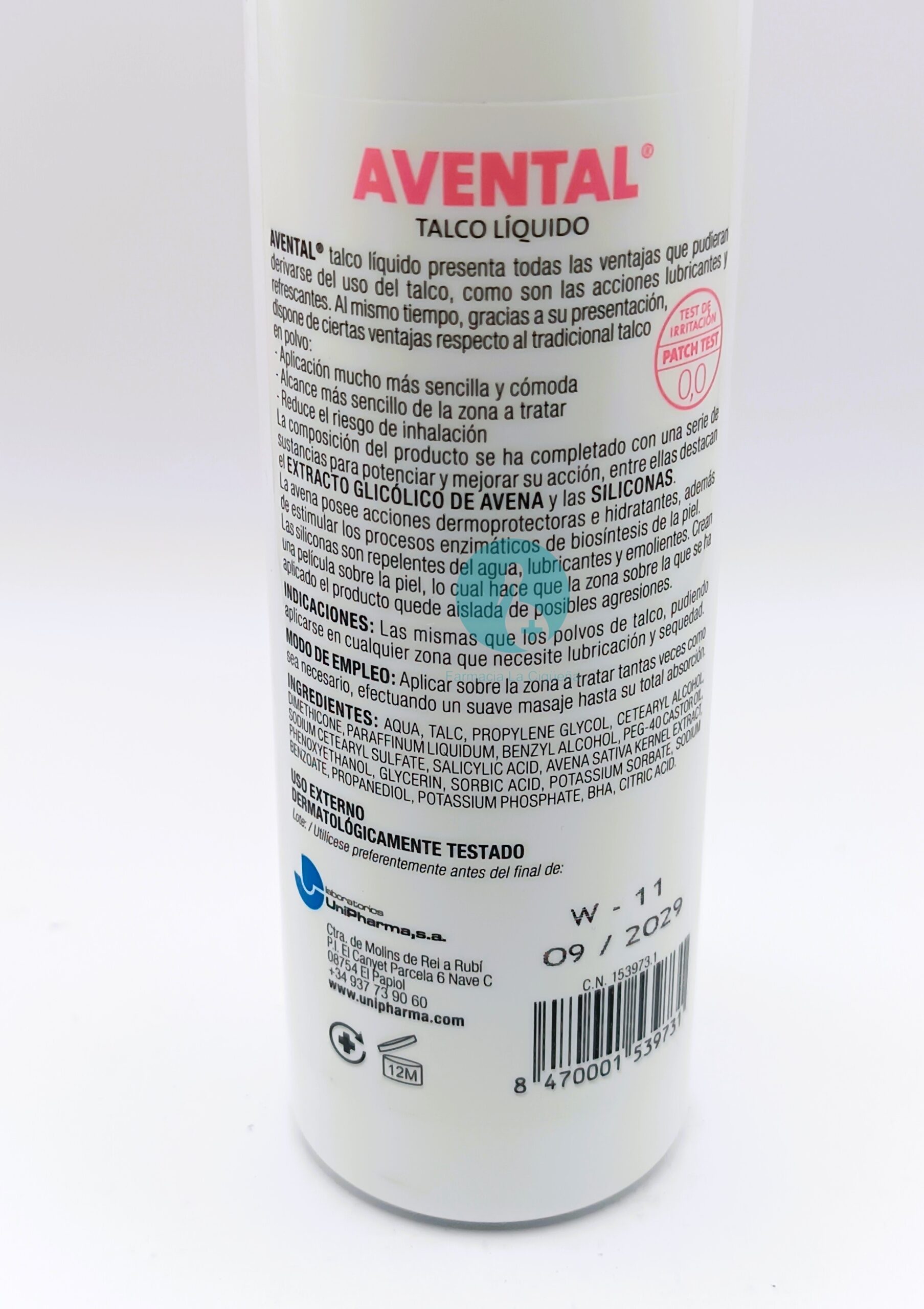 AVENTAL TALCO LIQUIDO 1 ENVASE 200 ML