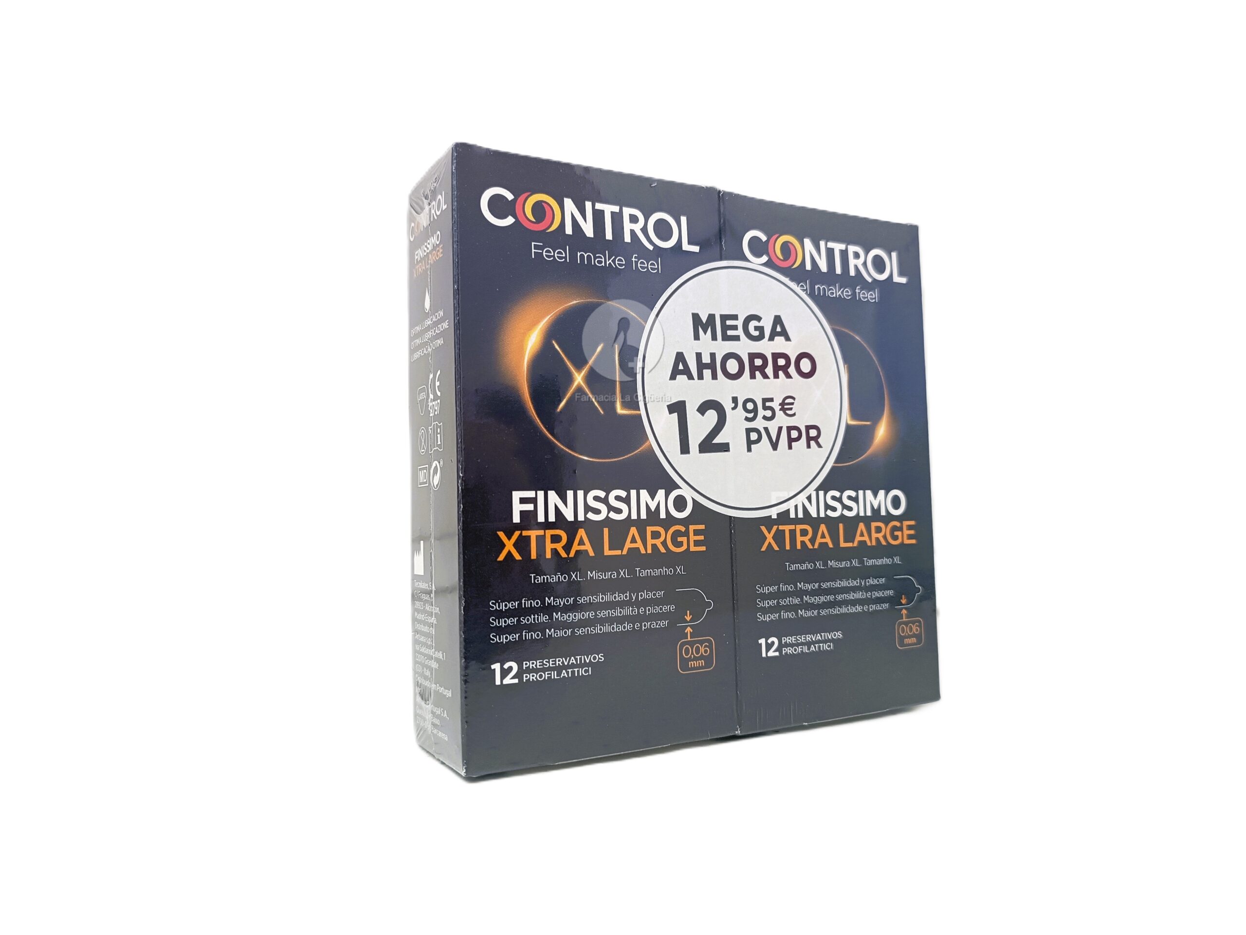 CONTROL FINISSIMO XL PRESERVATIVOS 12 UNIDADES + 12 UNIDADES PACK AHORRO