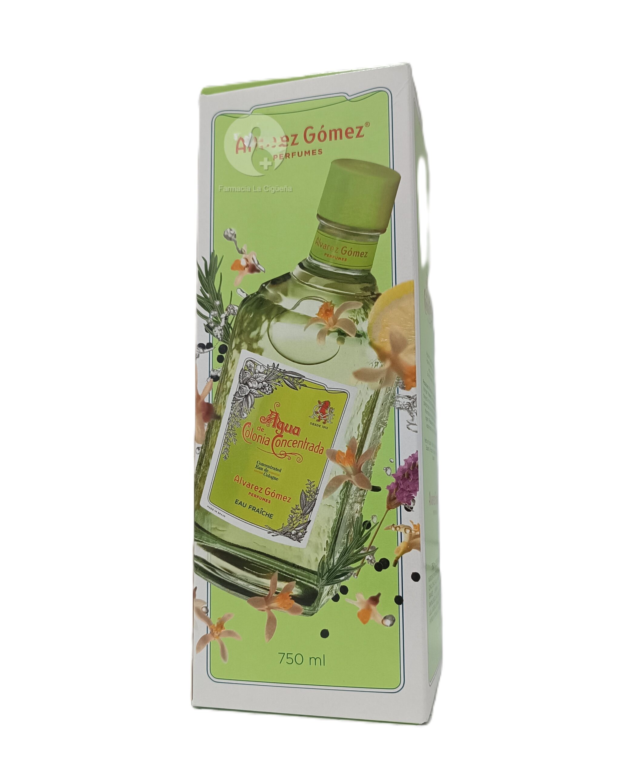 AGUA DE COLONIA CONCENTRADA EAU FRAICHE ALVAREZ GOMEZ 1 ENVASE 750 ML