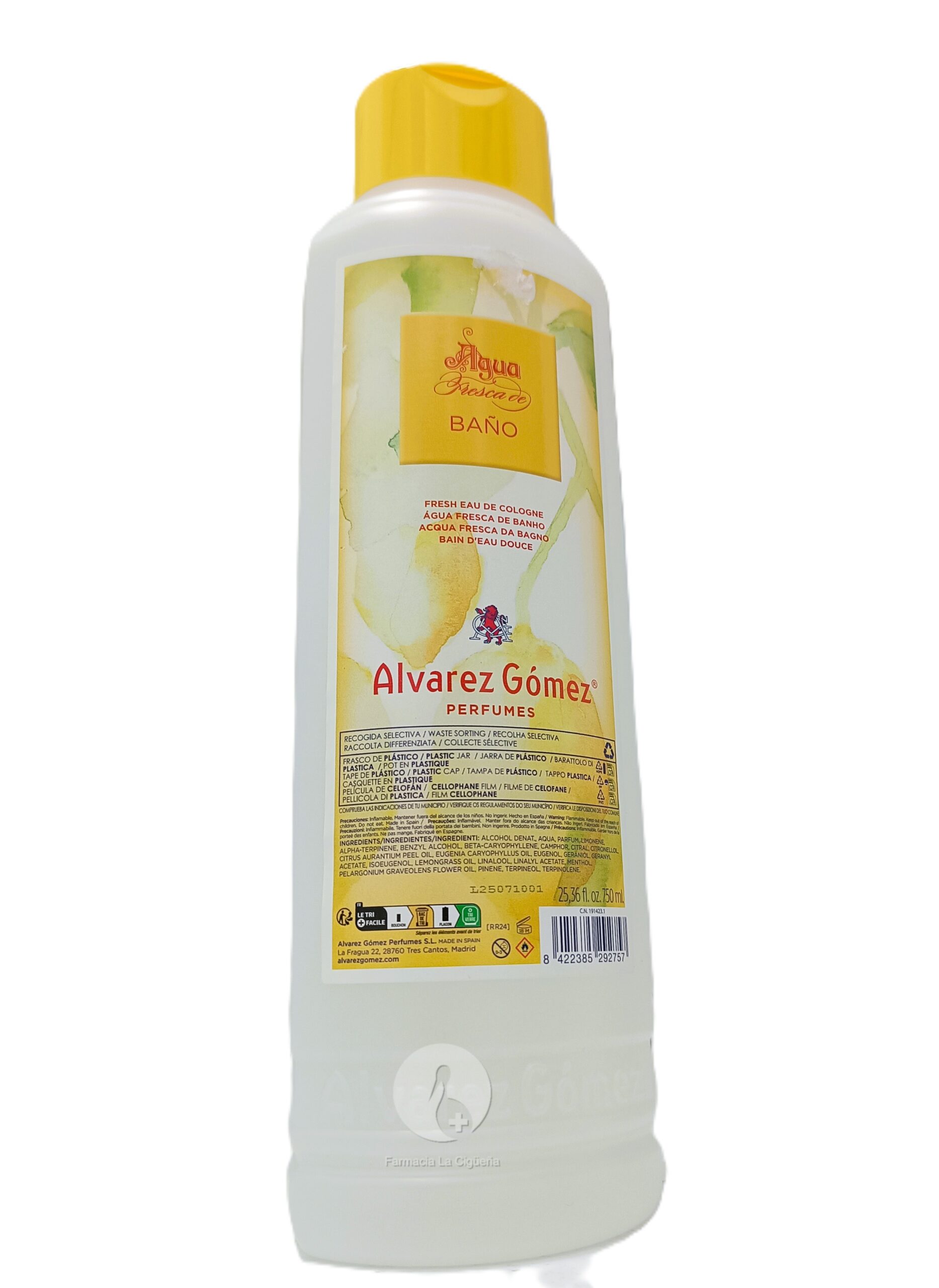 AGUA FRESCA DE BAÑO ALVAREZ GOMEZ 1 ENVASE 750 ML