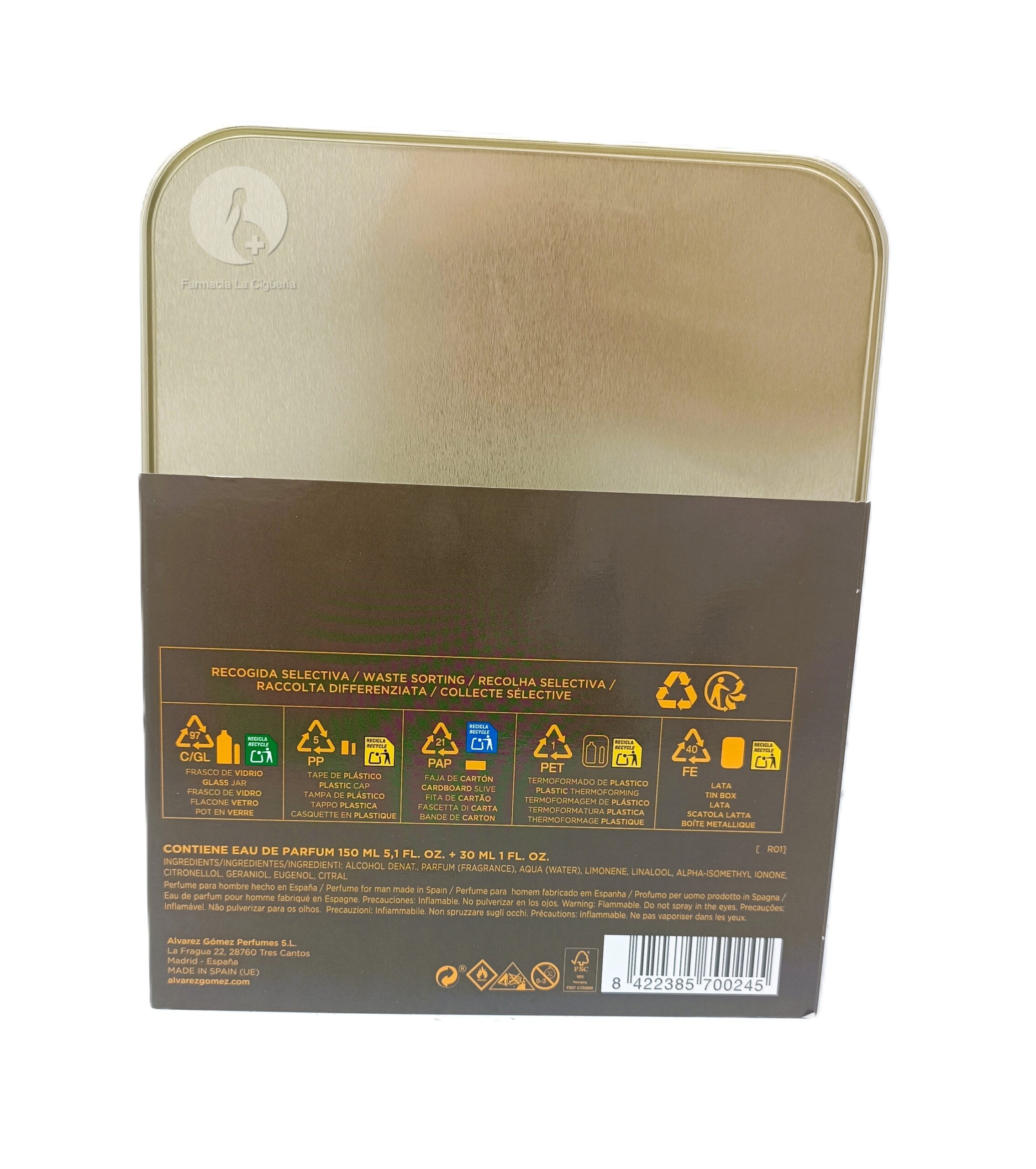 ALVAREZ GOMEZ PARA HOMBRE 150ML+30ML