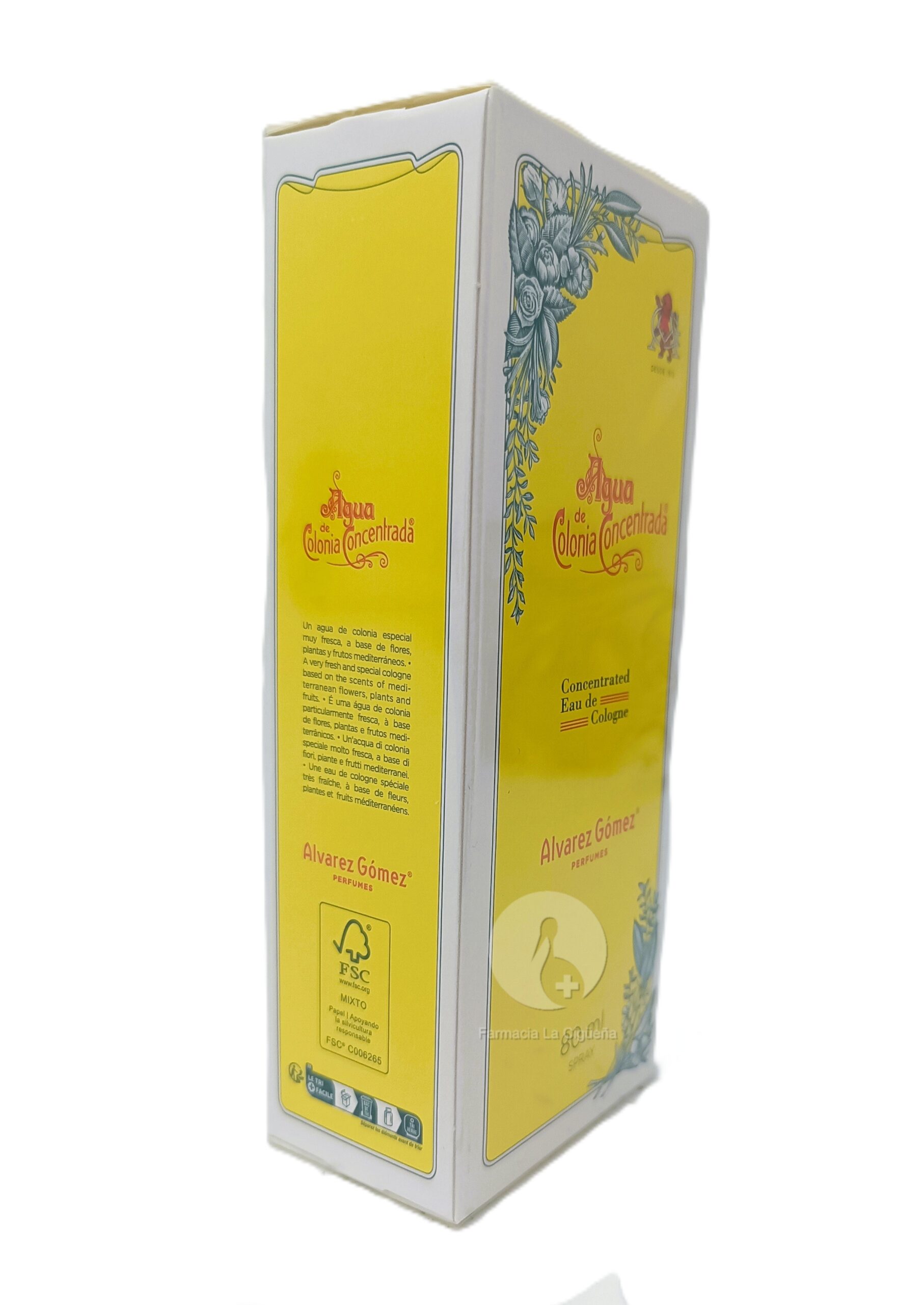 AGUA DE COLONIA CONCENTRADA ALVAREZ GOMEZ 1 ENVASE 80 ML