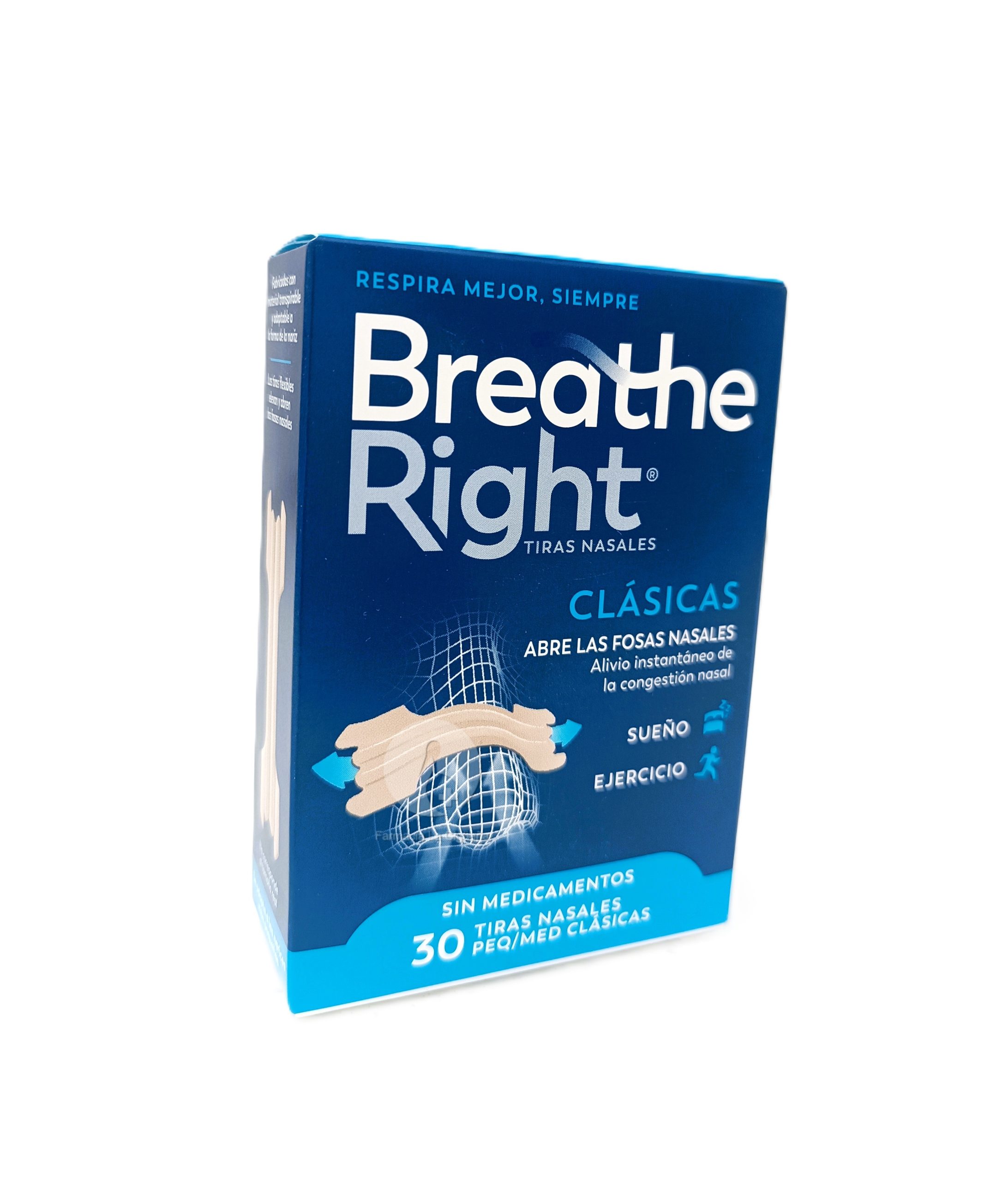 BREATHE RIGHT TIRA ADH NASAL 30 UNIDADES TALLA PEQUEÑA-MEDIANA