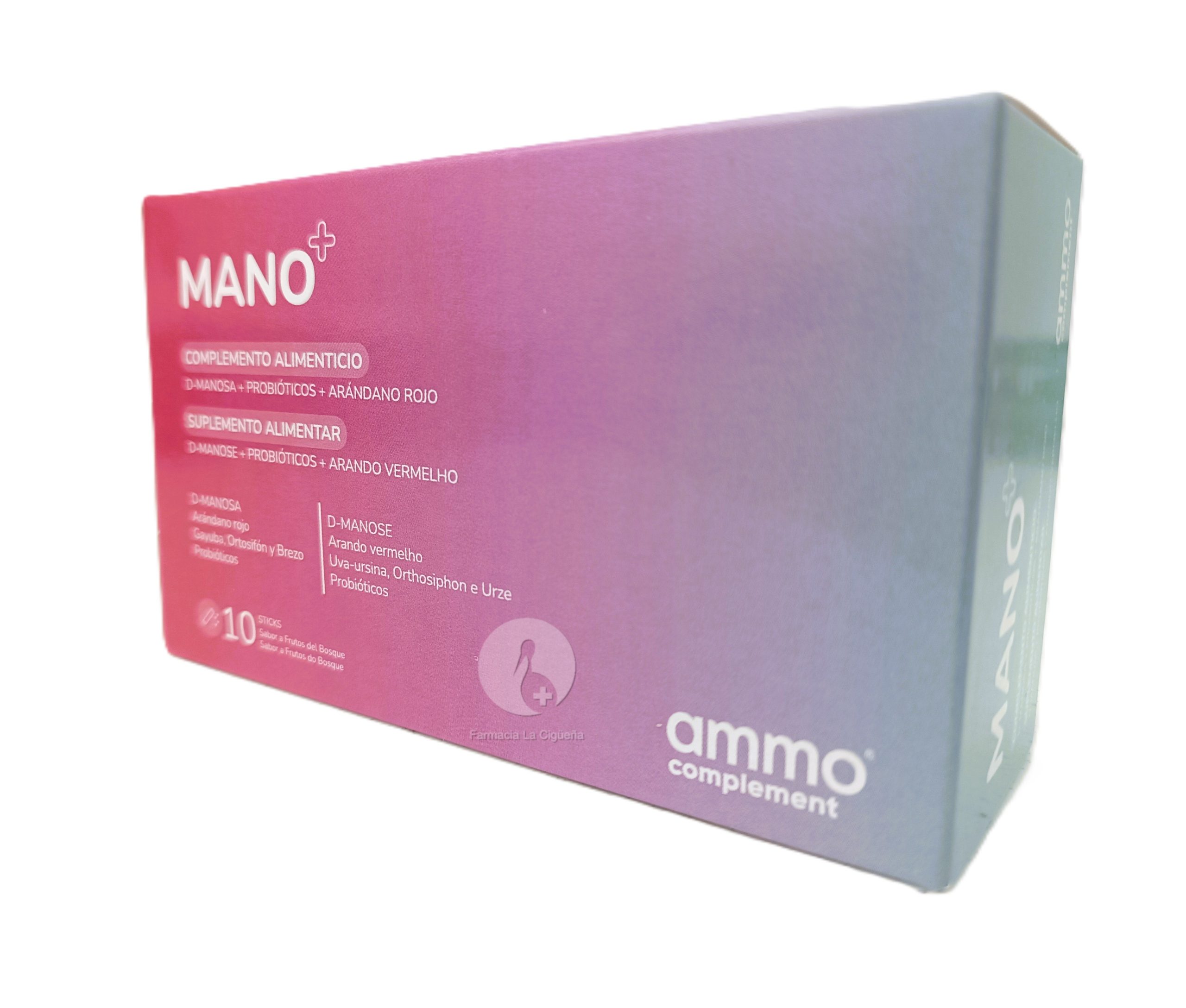 MANO+ AMMO 10 STICKS SABOR FRUTOS DEL BOSQUE