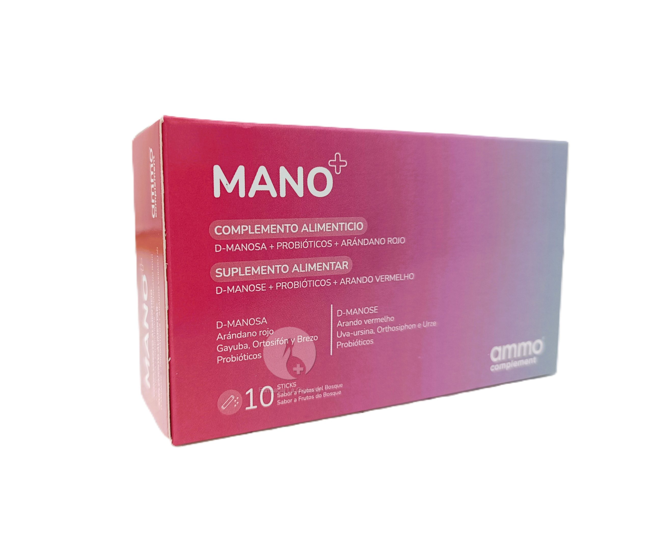 MANO+ AMMO 10 STICKS SABOR FRUTOS DEL BOSQUE