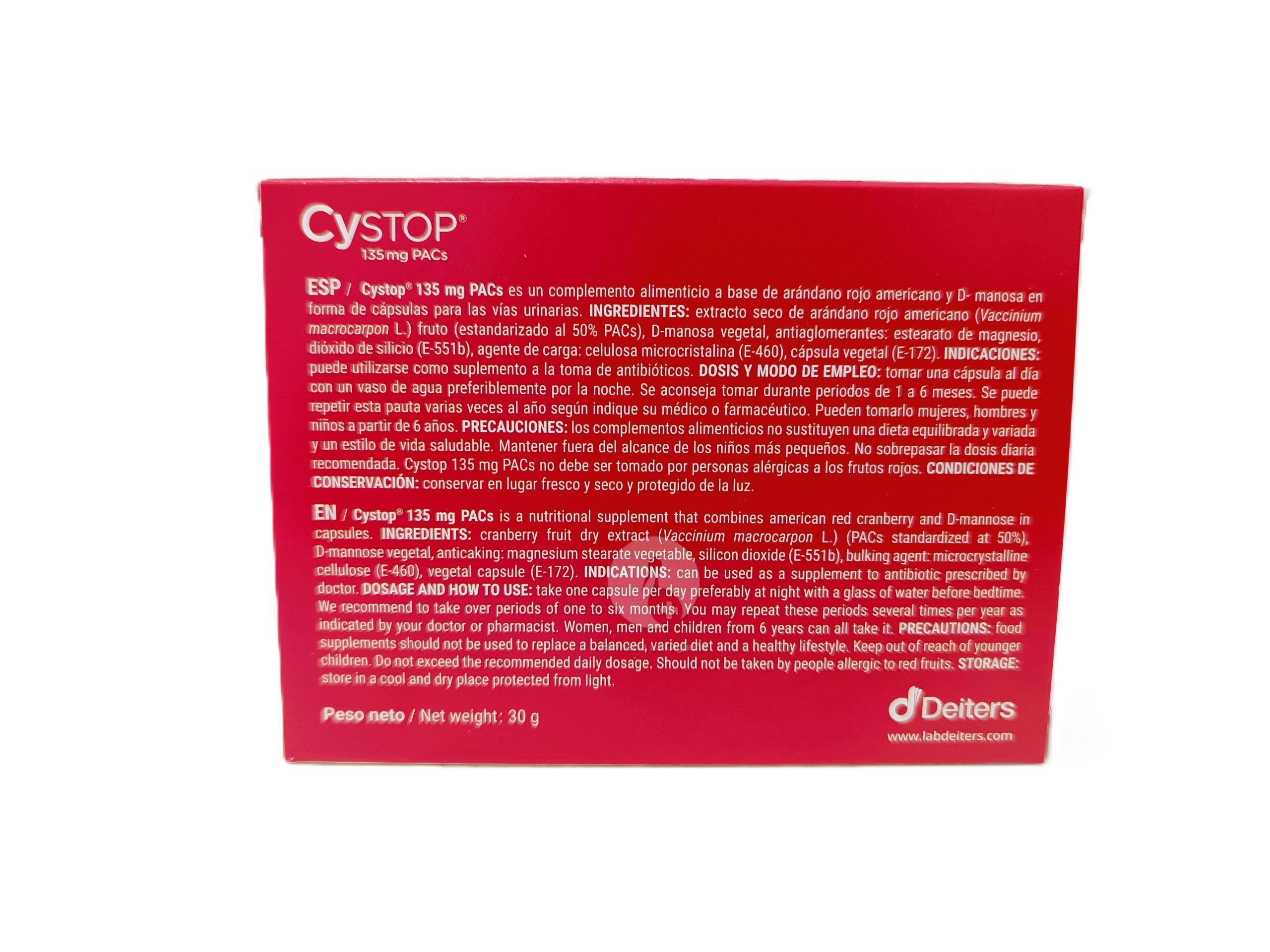 CYSTOP 60 CAPSULAS