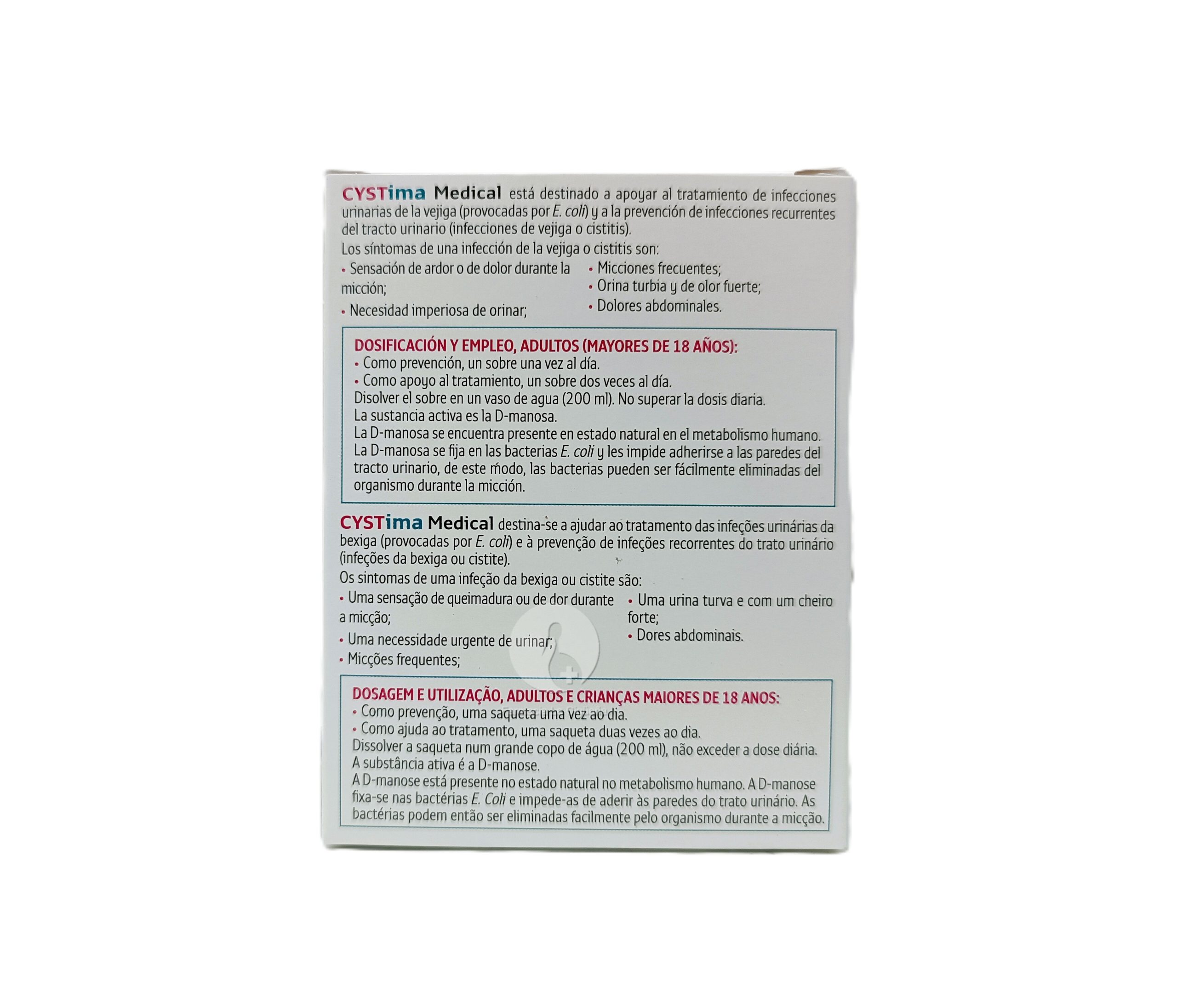 CYSTIMA MEDICAL 14 SOBRES 2 G