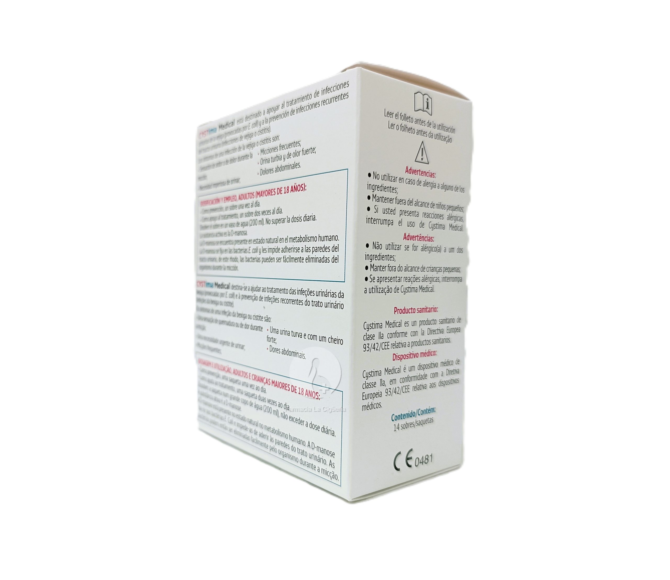 CYSTIMA MEDICAL 14 SOBRES 2 G
