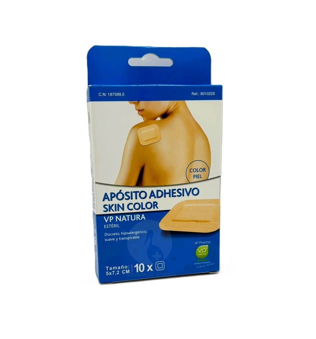 APOSITO ESTERIL ADHESIVO VP NATURA 10 UNIDADES 7,2 X 5 CM SKIN COLOR