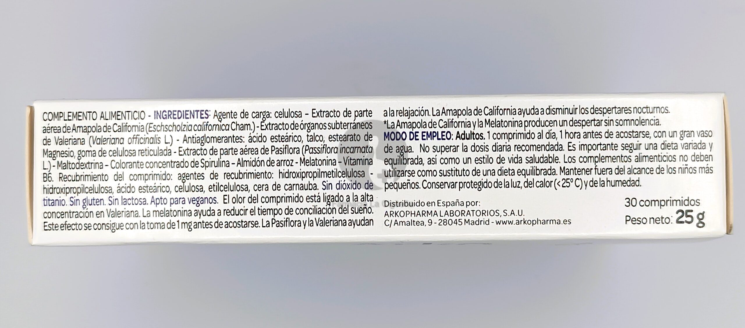 ARKOSUEÑO FORTE 8 HORAS 30 COMPRIMIDOS BICAPA