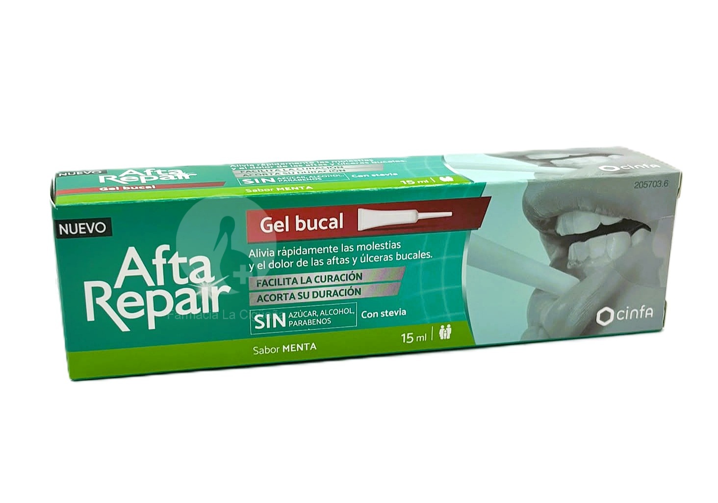 AFTA REPAIR GEL 1 ENVASE 15 ML SABOR MENTA