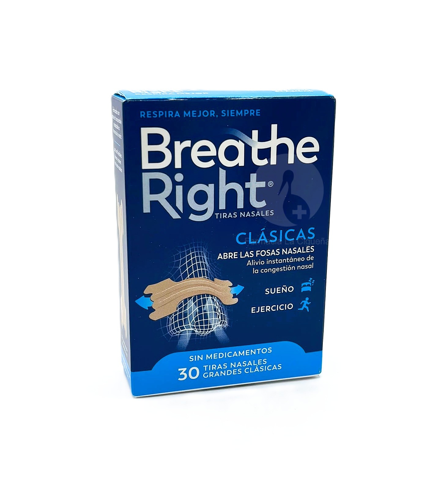 BREATHE RIGHT CLASICAS TIRA ADH NASAL 30 UNIDADES