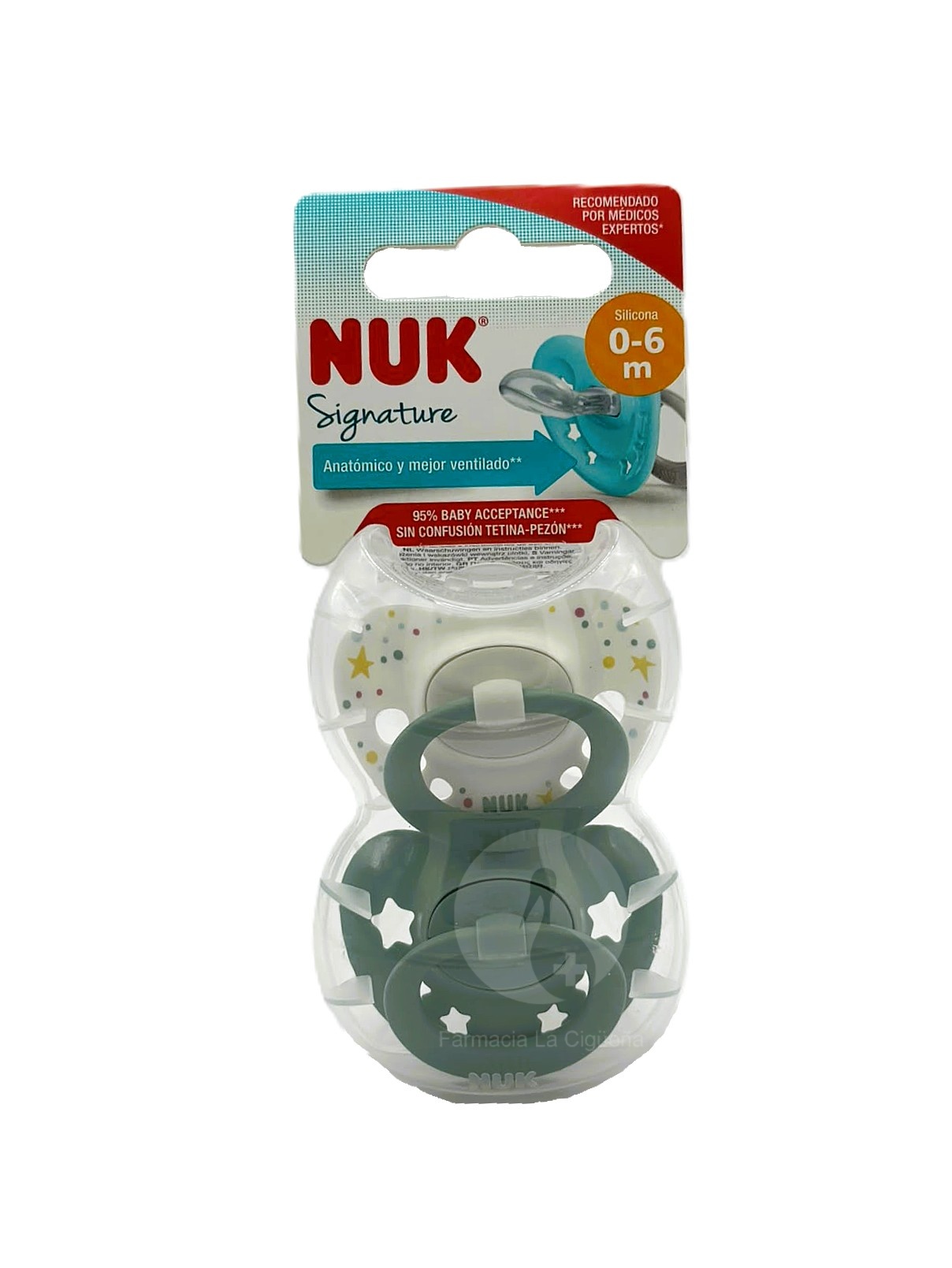 CHUPETE SILICONA NUKETE DIA TALLA 1 2 UNIDADES