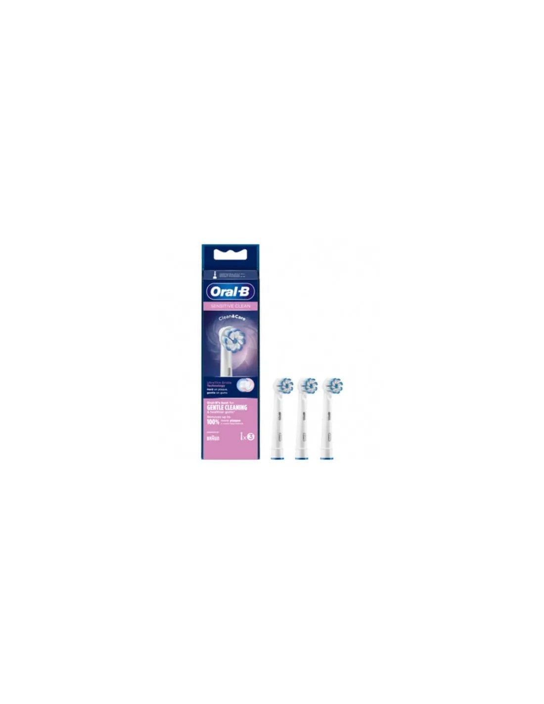 CEPILLO DENTAL ELECTRICO RECARGABLE ORAL-B SENSITIVE CLEAN RECAMBIO 3 UNIDADES