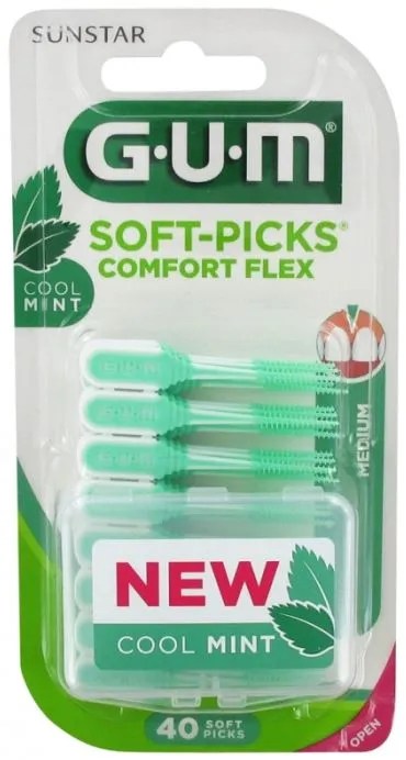 CEPILLO INTERDENTAL GUM SOFT-PICKS COMFORT FLEX MINT TALLA L 40 UNIDADES