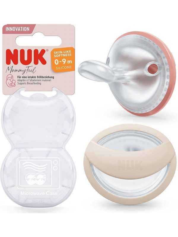 CHUPETE SILICONA NUK MOMMY FEEL 0 – 9 MESES 1 UNIDAD COLOR ROJO