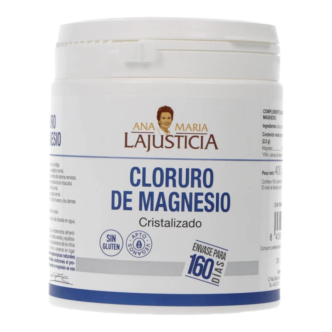 CLORURO DE MAGNESIO CRISTALIZADO ANA MARIA LAJUSTICIA 1 BOTE 400 G