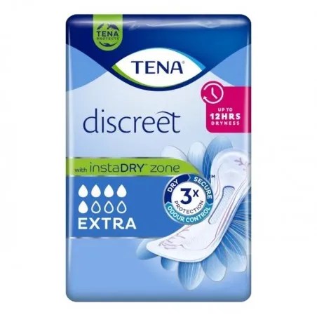 ABSORBENTE INCONTINENCIA ORINA LIGERA TENA DISCREET EXTRA 20 UNIDADES