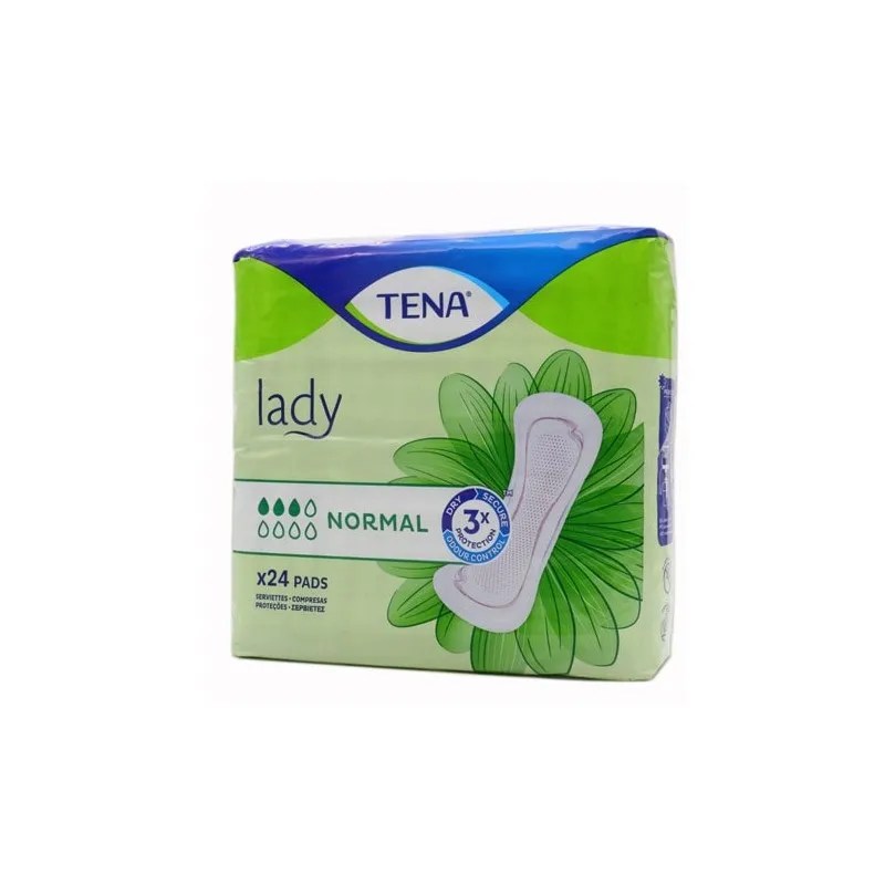ABSORBENTE INCONTINENCIA ORINA LIGERA TENA LADY NORMAL 24 UNIDADES
